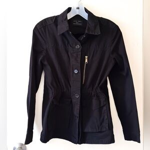 Love Tree Black Utility lightweight Jacket | S